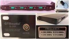 GTDaudio Model G-380 4 Channel Receiver Wireless Microphone System **Unit Only**