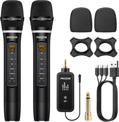 UHF Wireless Microphone with Volume Treble Bass Echo Control Wireless Recharge