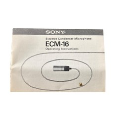 SONY ECM-16 Electret Condenser Microphone w/ Case, Box, & Manual