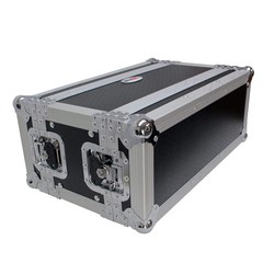 ProX X-4U7D 4U Deluxe Effects Rack 7″ Deep Rail to Silver on Black