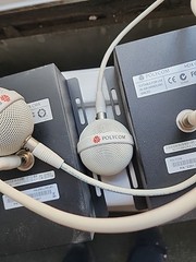 Audix M3 Tri-Element Hanging Ceiling Microphone w/ Ouptput Box WHITE 2 Units Lot
