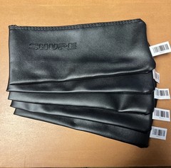 5x NEW Shure Vinyl Zippered Mic Bag, SM58 SM57 size, 9.5”x4” -Part # 95A2313