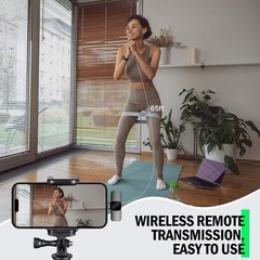 Wireless Lavalier Microphone Audio Video Recording Mini Mic For Android, iPhone