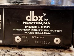 Vintage DBX model 200 Program Route Selector Tested Working Made In Japan