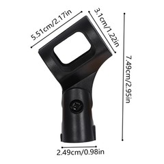 4 Pcs Adjustable Microphone Clip Holders for Wired/Wireless Mics