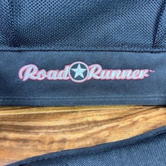 Vtg Road Runner Black Messenger Computer Tote Bag Musician Gig Bag