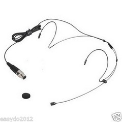 Pro Black Headset Head Microphone Mic for Shure Wireless Mini 4pin connector