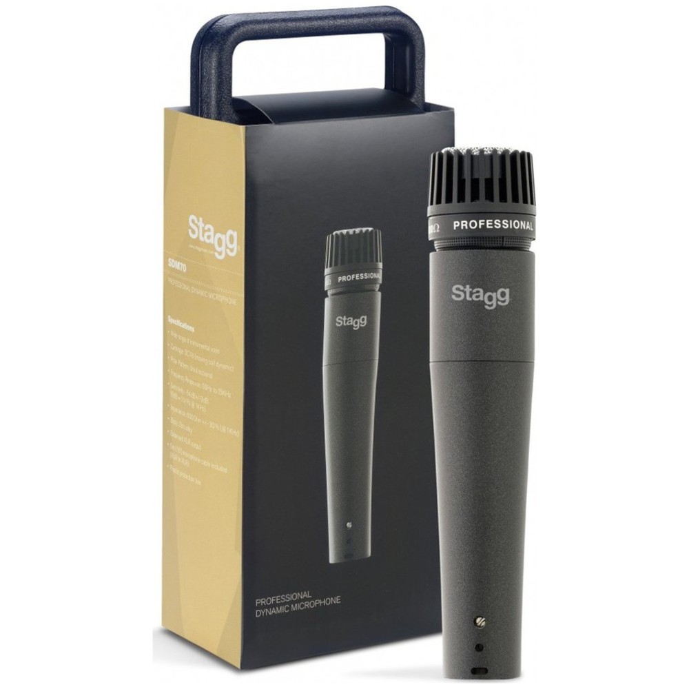 Stagg SDM70 SM57 STYLE Dynamic Instrument Microphone w Cable AND CASE