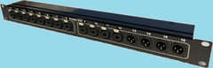 Mamba 12 in x 4 out XLR Combo (XLR/TRS/TS) to XLR Male 1RU XLR Patch Bay