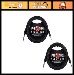 3.5mm TRS to 1/4″ Mono Instrument Cable – 10ft Length, 2-Pack, Durable Audio Cab