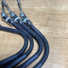 Set Of 4 Musician’s Gear Standard Instrument Patch Cable 6 in. Black MI06I