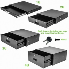 Rack Mount DJ 19″ Rack Road Case Equipment Deep Drawer Locking