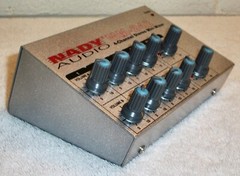 Nady MM-242 4 Stereo / 8 Mono Channel Mini Mixer with mono/stereo mode, ¼”