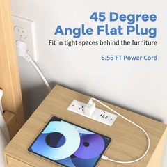 Recessed Power Strip with PD 20W Type-C, Desk Outlets with 2 USB-A & 1 USB-C …