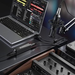 DigitalLife XLR-A600 Ground Loop Isolator Passive XLR 3-Pin M/F 1:1 Black