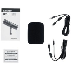 Samson Q9U Professional Dynamic Cardioid Broadcast Microphone USB-C and XLR