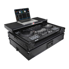 Pro X Pioneer DDJ-FLX10/ DDJ-GRV6 with Sliding Laptop Shelf Case Blk no Wheels