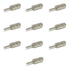 10pc 1/4″ (6.35mm) Mono TS Phone Plug Guitar Cable Male Connector Large Cap