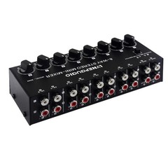 B066 Mini Stereo 8 Channel RCA Non Source Sound Passive Mixer, No Power Supply,