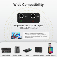 Wireless Microphones, 60 M/200Ft UHF Dual Cordless Metal Dynamic Mic