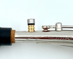 PiezoBarrel V1 Pickup & Cable for DIY Tenor or Baritone Sax neck installation