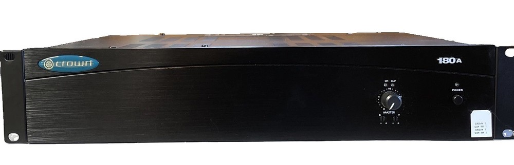 Crown 180A Mono Professional 80W Power Amplifier with rack mount and power cord