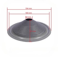 8″ Paper Speaker Cone Cones Drum Ripple Paper 1″ Foam Surround Dark Grey