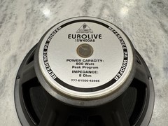 Behringer Eurolive 15W400A8 Woofer Speaker From B215A Powered Speaker 800 Watts