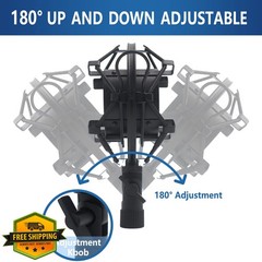 SUUNTOK Microphone Shock Mount Holder Black