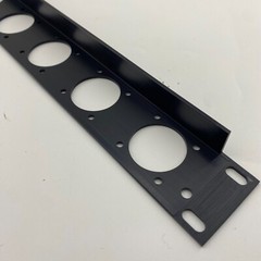 1U Single Space Rack Panel W/8 Large Speakon Cut Outs For NL8, NL4 W/ Lacer Bar