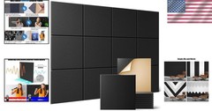 Effortless Acoustic Improvement: 12 Pack of 12″x12″ Self-Adhesive Wall Panels