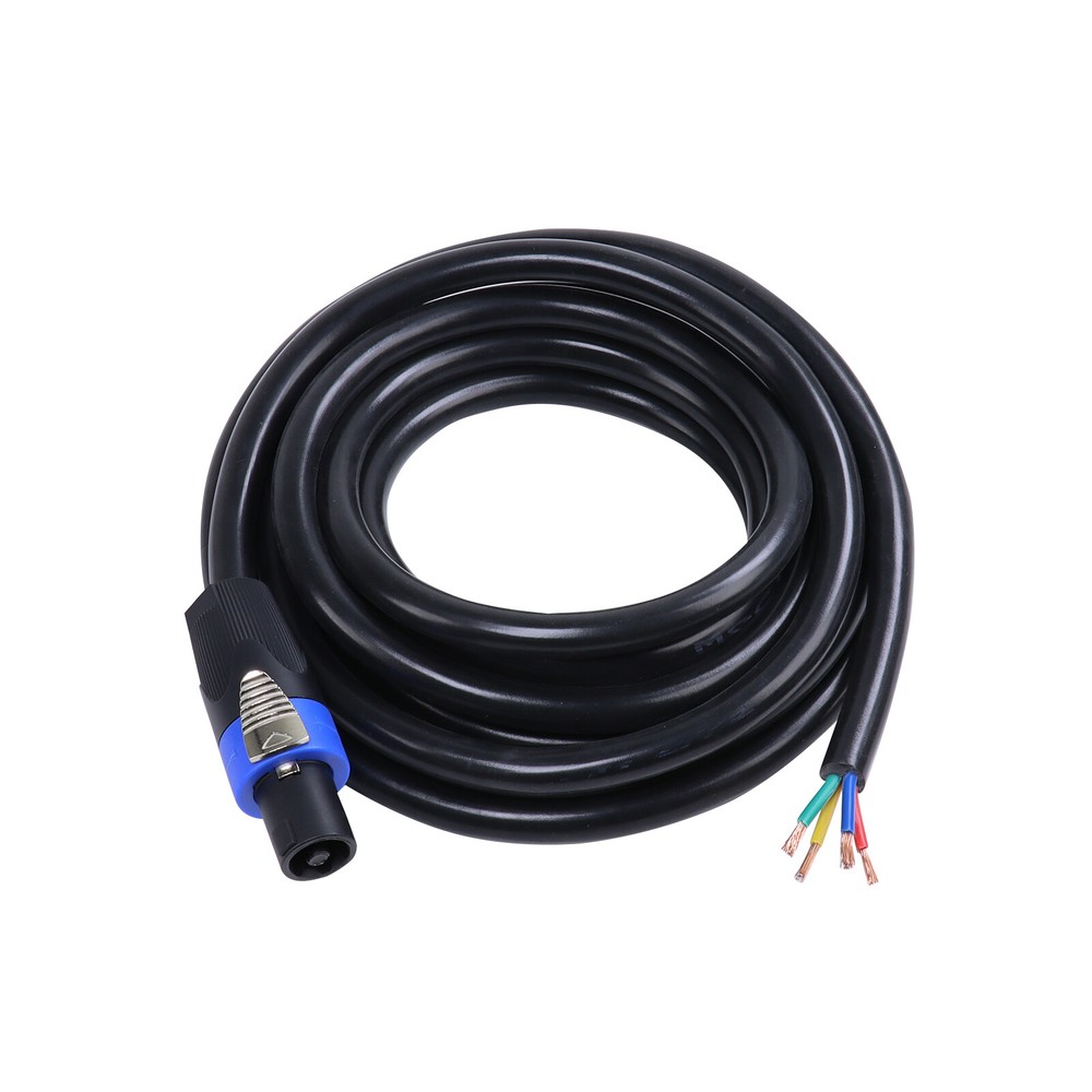 6 Feet Speakon to Bare Cable (4 Conductor) Pro Audio SpeakOn Male DJ Audio Wire