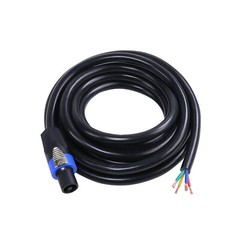 6 Feet Speakon to Bare Cable (4 Conductor) Pro Audio SpeakOn Male DJ Audio Wire