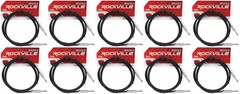 10 Rockville RCGT6.0B 6′ 1/4″ TS to 1/4“ TS Guitar/Instrument Cable
