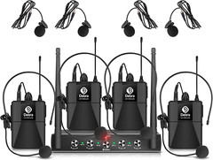 Audio AU400 Pro UHF 4 Channel Wireless Microphone System with Cordless Handheld
