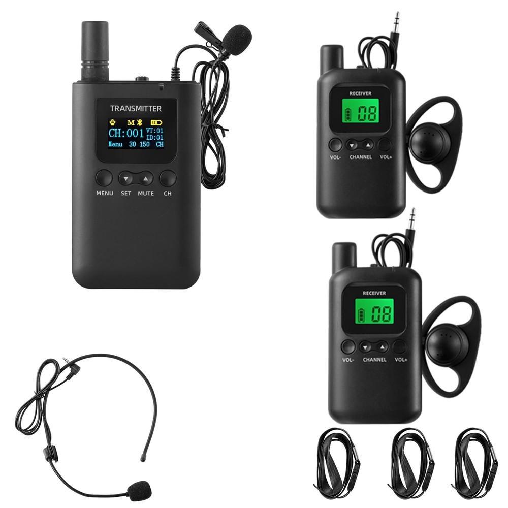 Wireless Tour Guide System,Long Range 200m/656ft,Upgraded Noise Reduction,Cla…