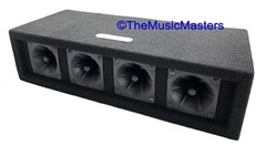 Pair 4-Way 200W Super Horn Tweeter Speaker Boxes Pro Studio DJ PA Car Home Audio