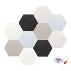 Acoustic Panel with 20 Push Pin (Black,Dark Brown,Bright Gray,Light Brown,White)