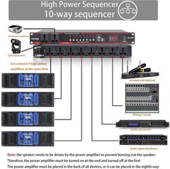 10 Outlet Power Conditioner -8 Independent Switch Rack Power, Power Conditioner