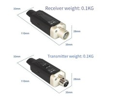 Black Wireless Microphone System XLR Converter Adapter UHF Automatic Transmitter