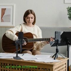 Frgyee Upgraded AT2020 Desktop Mic Stand, Adjustable Stand