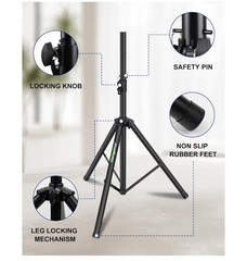 2 Universal Tripod Speaker Stands Metal Heavy Duty Up To 71”