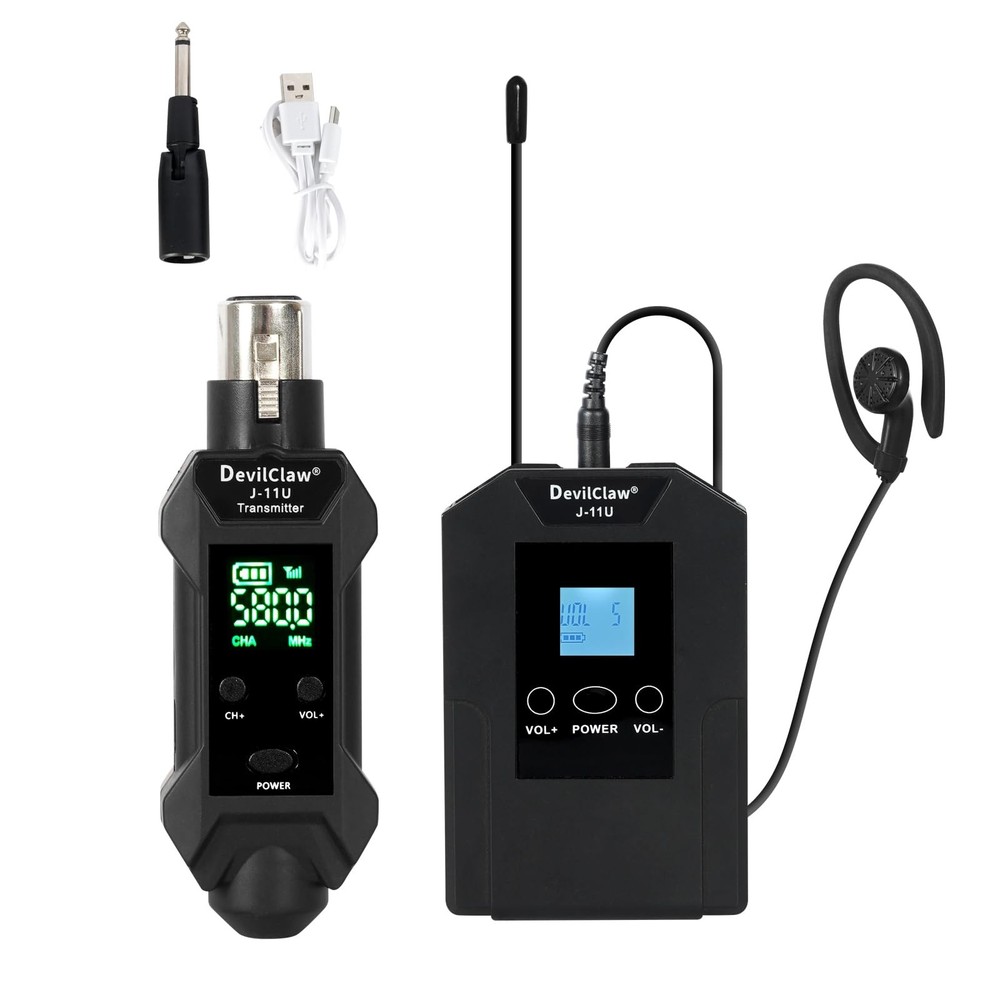 Wireless in Ear Monitor System with Transmitter Clip on Receiver Automatic Pa…