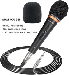 Premium Vocal Dynamic Handheld Microphone with 19ft Detachable XLR Cable and …