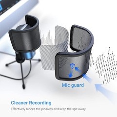 FIFINE Pop Filter, Mic Pop Screen with Metal Mesh, Compact Microphone Pop Shi…