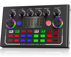 Live Sound Card Audio Interface DJ Mixer Effects Voice Changer Bluetooth New