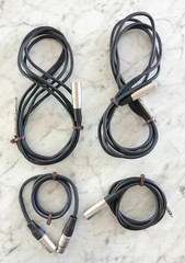 4 Live Wire Advantage Microphone EXM5 & Shielded Balance Cable 18199 Lot of Four