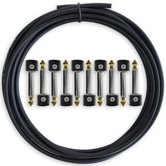 Crosby Solderless Pedalboard Cable Kit 10ft 10 Gold Connectors Guitar Patch DIY