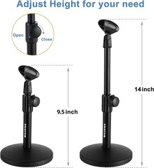 Multifunctional Desktop Microphone Stand, Adjustable Mic Stand Desk with Pop …