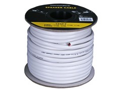 Monoprice Speaker Wire, CL2 Rated, 4-Conductor, 14AWG, 100ft, White